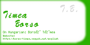 timea borso business card